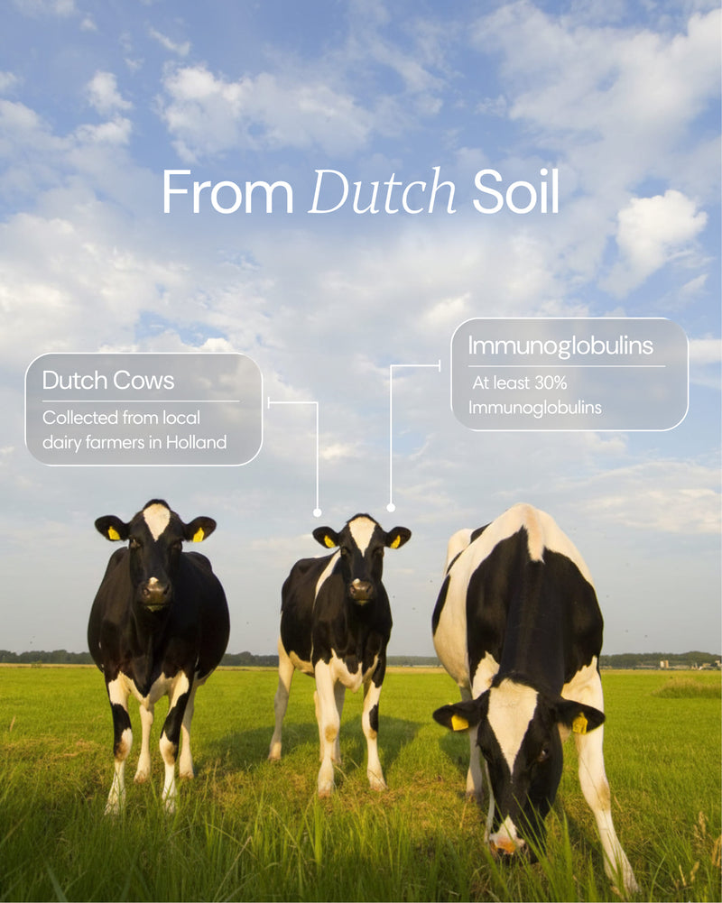 Clearly Colostrum supplement in capsule form, showing the bottle and capsules on a white background.