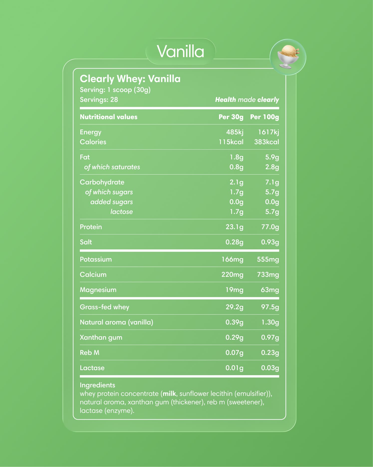  Clearly - Grass-fed Whey